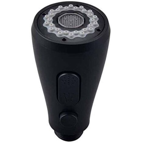 Douchette Robinet Cuisine 1 Jets Tête de Douche Remplacement Douchette pour Mitigeur Cuisine (peint en noir) (1/5)