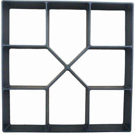 Moule à Pavage Plastique 40 x 40 cm pour Garden Terrasse Allée Patio Jardin Trottoirs Chemin de Pavage en Ciment Béton Moule à Pavé Réutilisable Moule de Coffrage Bricolage--