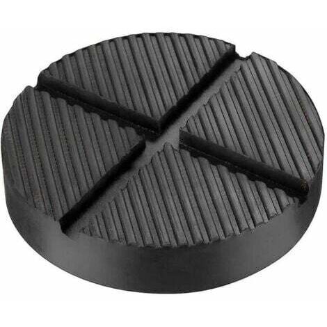 Coussinet en Caoutchouc Coussinet en Caoutchouc Coussinet de Cric de Voiture Plate-Forme de Levage Bloc de Voiture Rond Trolley Jack Tampon Changement de Pneu (1 Pcs, Noir) (1/4)