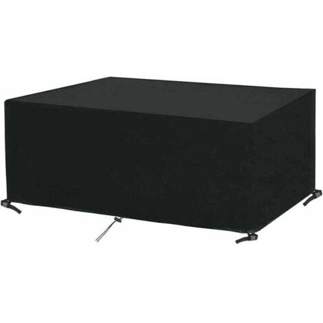 Housse Table Jardin Rectangulaire Housse de Protection pour Salon de Jardin Housse de Protection Imperméable pour Meubles de Jardin Bâche de Protection Étanche Tissu Oxford (170 x94 x71cm)--