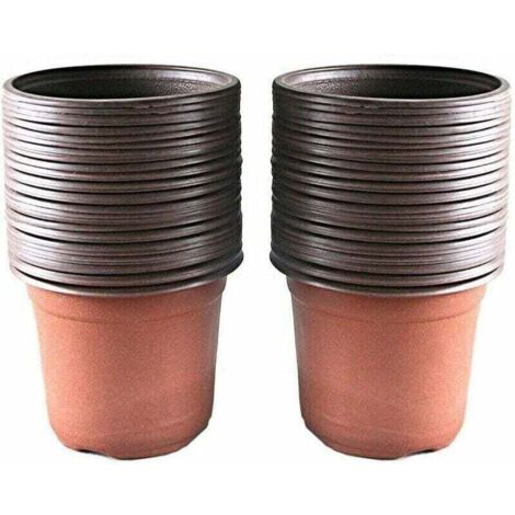Lot de 100 Pots en Plastique pour semis et Plant, 10 cm (1/5)