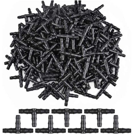 100 pièces outil d'irrigation de jardin pour 4/7 T 4/7 mm connexion de tuyau de système de goutte à goutte (4/7 tee positif) (1/5)