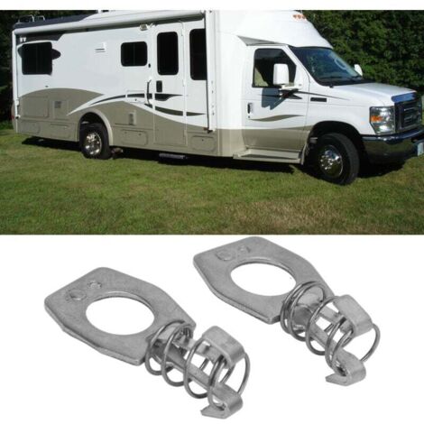 4 Pieces Water Heater Cam Lock Stainless Steel Door Cover Latch Fastener Silver Color pour RV Camper-- (1/5)