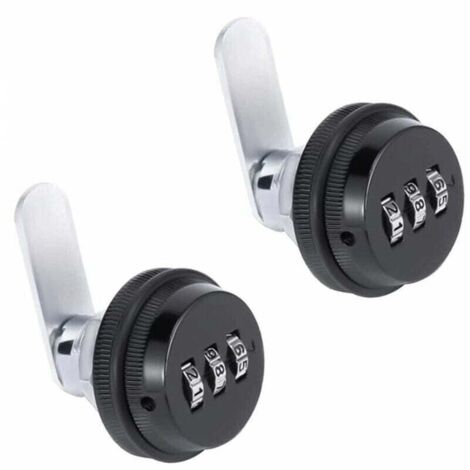 2 Pièce Cam Cabinet Code Lock, Verrouillage Tiroir Mot de Passe, Serrure Armoire Mécanique-- (1/5)