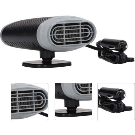Ventilateur de chauffage de voiture 150W, réglable à 360 degrés, gris et noir, chauffage rapide, désembuage, dégivreur pour véhicule 12V (1/5)