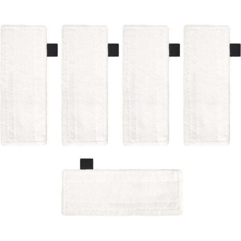 Lot de 5 tampons en microfibre compatibles avec les nettoyeurs vapeur Karcher EasyFix SC2 SC3 SC4 SC5, tampons de rechange pour balai vapeur, accessoires de nettoyage (1/5)