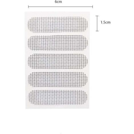 20pcs Ruban Adhesif Reparation Moustiquaire, Patch Repare Moustiquaire Réparation de Fenêtre Kit de Moustiquaire Adhesive Reparation (trou de roulement blanc) (1/5)