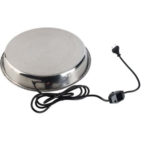 Base de chauffe-eau pour poulets 15 Watt Base de chauffe-eau pour poulets d'hiver 14.6 Inch pour abreuvoir en métal et plastique Chauffage automatique avec rallonge de 4.92 FT-- (1/5)