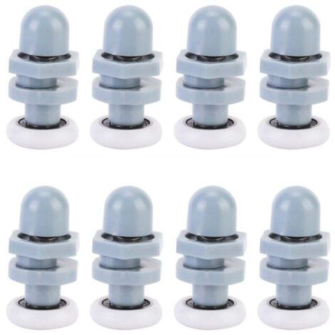 Roulette Porte Coulissante Douche, Rouleau de Porte de Douche, Coureurs de Porte Douche Coulissant Piste Roulement Salle Bains pour Pièces de Fixation De Pièces De Rechange(20mm)