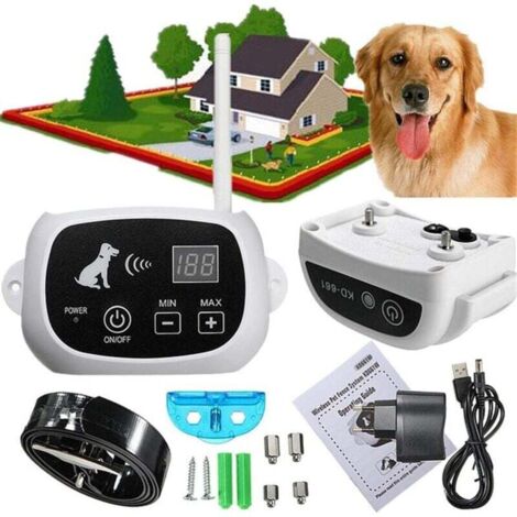 Collier de clture de formation de chien électrique sans fil Système de confinement pour animaux de compagnie rechargeable Prise UE Collier, harnais et laisse de dressage et d'éducation pour ch