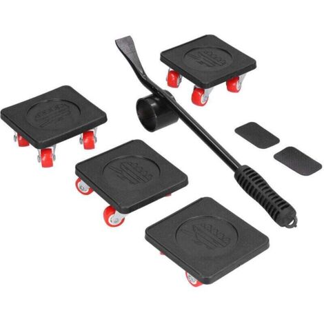 Kit de Déménageur et de Levage de Meubles, Patins à Roulettes pour Meubles avec Roue Rotative à 360 Degrés, Deplace Meuble Lourd sans Effort, Charge de 800kg Outil de Déplacement de Meubles, (1/4)