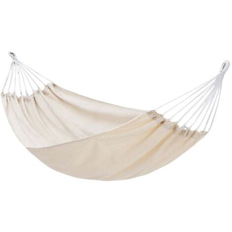 Hamac d'extérieur renforcé anti-renversement pour la maison, le dortoir, le camping d'été, beige double 190 x 150 cm/74,8 x 59,1 pouces (1/4)