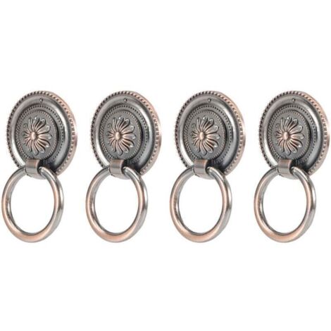 Poignées de porte d'armoire en alliage de Zinc Antique, 4 pièces, quincaillerie en Bronze Antique (1/4)