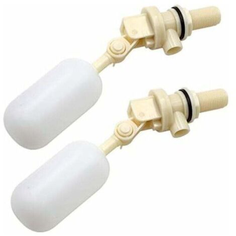Lot de 2 Valve Flottante pour remplir automatiquement Les abreuvoirs pour Chien, bétail et Moutons Valve à Boule d'arrêt Automatique de Remplissage 1/2" NPT, (1/4)
