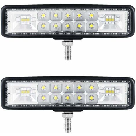 6” Phare LED Moto Phare de Travail led Tracteur 2 Rangs 9-36V 120W 12000LM 6000K Combinaison Spotlight+Floodlight Barre LED Off-road Phare Led 4x4 Pods d'éclairage LED pour Camions SUV Moto,de (1/4)