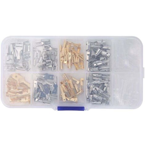 150 pièces de bornes de fil isolées connecteur de câble mâle femelle fournitures industrielles 2,8/4,8/6,3/4 mm,DUBUNS (1/4)
