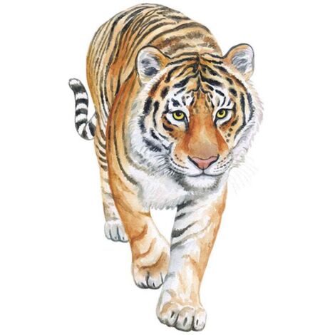 Autres décorations murales Un ensemble d'autocollants muraux Tigre - Décoration murale pour salon, chambre, bureau, cuisine - Autocollants muraux (1/4)