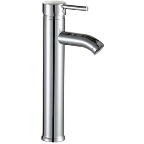 Robinet mitigeur d'évier en acier inoxydable, levier unique eau chaude et froide avec 2 tuyaux inclus, robinet mitigeur d'évier, robinet de lavabo à main, mélangeur d'évier (1/4)