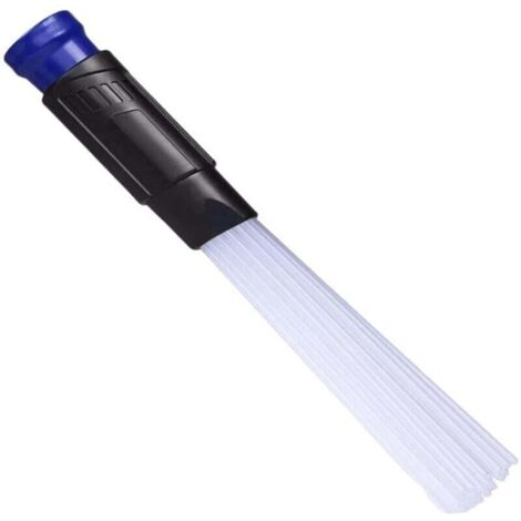 Brosse d'aspirateur, 1 pièce, tube de paille à poussière multifonction, brosse d'élimination de la saleté, accessoire d'aspirateur à main, outils de nettoyage ménagers universels (couleur : noir) (1/4)