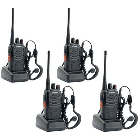 Talkie walkie Radio bidirectionnelle BF-888S (lot de 4) et câble de programmation USB (1 pièce) (1/4)