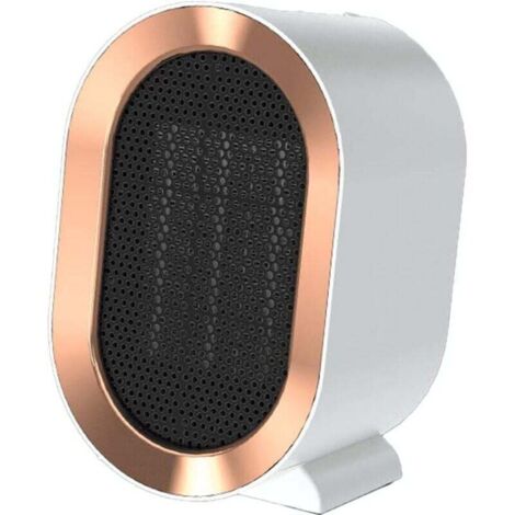 Chauffage électrique, radiateur soufflant portable en céramique 1200 W, 2 réglages de chaleur, protection contre la surchauffe, faible consommation d'énergie, radiateur silencieux pour les petites piè