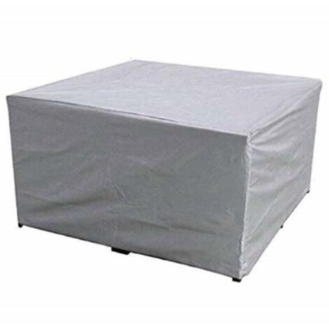 Housse de protection pour mobilier de jardin 190 x 125 x 80 cm - Protection contre l'eau - Table de jardin - Résistante à l'eau et au vent - Résistante aux UV et au froid - Gris argenté (1/4)