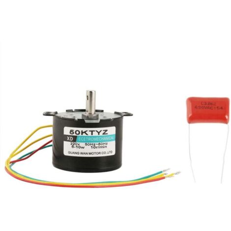 50KTYZ AC 220V 6-10w Moteur Synchrone à Aimants Permanents CW/CCW Moteur Electrique à Couple Elevé à Faible Vitesse (10rpm)