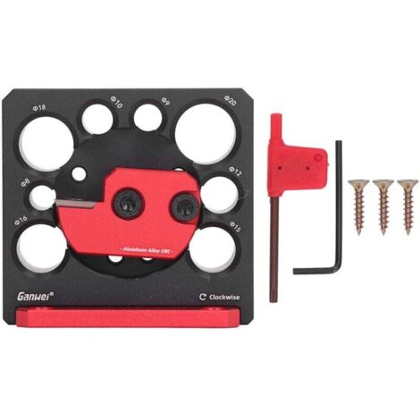 Cheville fabricant gabarit,Machine à chevilles réglable en alliage d'aluminium, 8 trous, perceuse électrique, fraisage du bois massif, tige ronde, outil auxiliaire pour le travail du bois