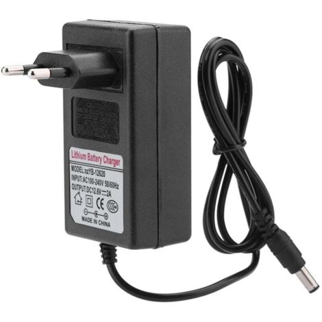 Adaptateur Secteur, AC 12.6V 2A Chargeur de Remplacement pour Batterie Lithium-ION Chargeur Mural Portable Adaptateur de Prise EU pour Appareils Électroniques Domestiques.(EU)