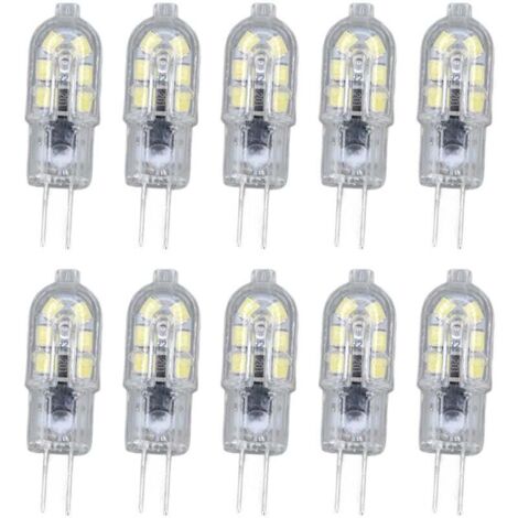 Ampoule LED G4 2835 transparente, 10 paquets, lampe à LED, prise, AC220V, pour armoire de camping-car, lumière de paysage, lumière blanche 6500K
