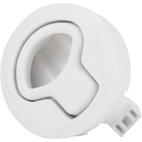 Trappe de traction affleurante, loquet de trappe universel verrou de loquet de trappe en plastique durable pour VR de 1,8 pouces et loquet de claquement de yatchs(blanc)