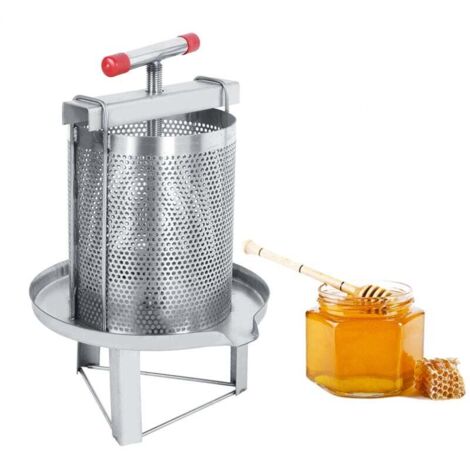 Presse à Miel Manuel en Acier Inoxydable Ménage Manuel de Presse à Miel Outil D'apiculture avec équipement de Fabrication de Filtres