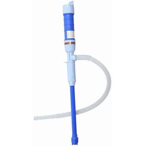 Pompe d'extraction de fluide, pompe de transfert de liquide électrique sans fil pour essence, carburant Diesel avec tuyau de 16 pouces bleu