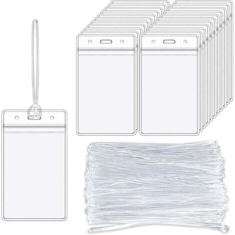 Lot De 6 étiquettes à Bagages Imperméables – Transparentes, 6,5 X 20cm, Pour Valises