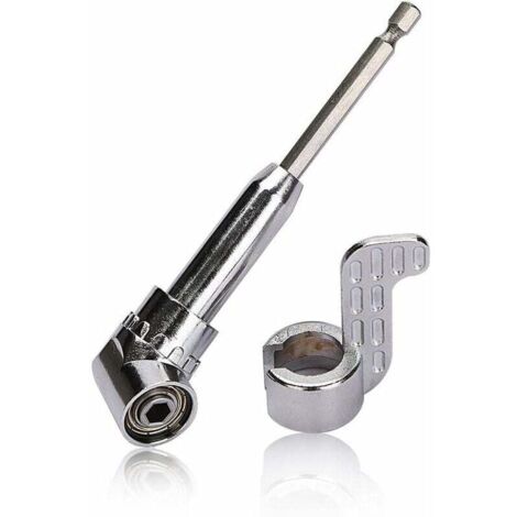 Renvoi d'Angle Visseuse Coudée à Angle Droit 105 Degrés Tige Hexagonale 1/4" pour Perceuse (1/4)