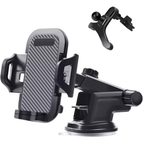 Support de téléphone Portable pour Voiture - Support de Voiture pour téléphone,Support de Smartphone réglable pour Berceau de Voiture pour Pare-Brise de Tableau de Bord, Ventouse à Forte (1/4)