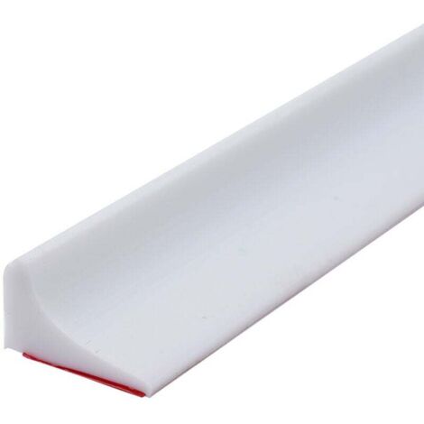 100CM Barriere De Douche Silicone,Barre De Seuil De Douche Anti Débordement Autocollant,Barrage Eau Douche,Seuil Douche Barrage D'eau,Barrière De Douche Pliable Pour Sol De Salle De Bain-Blanc-RAPAND (1/4)