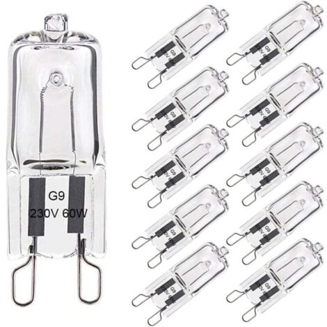 Ampoule Halogène G9 60W Blanc Chaud 2800K 680LM 230V Dimmable Halogène Capsule Ampoule Filament Lot de 10-RAPANDA (1/4)