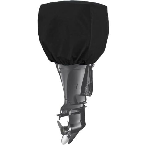 Housse De Moteur Hors-Bord Couverture De Moteur De Bateau Housse De Protection En Tissu Oxford 210d Étanche Demi-Couverture De Moteur Hors-Bord Pour Moteurs Jusqu'à 74x46x58cm(100-150hp) Noir-RAPANDA (1/4)