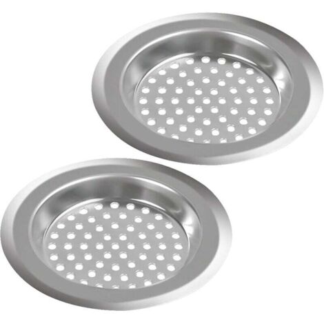 Bonde évier--2Pcs Filtre évier Cuisine,Filtre à évier en Acier Inoxydable,Filtre Lavabo Salle de Bain,Grille pour évier Cuisine pour Isoler les Scories et Empêcher des Débris Obstrués-60mm