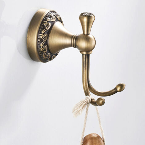 Quincaillerie de salle de bain, suspension, base européenne, crochet mural, laiton, rétro (1/4)
