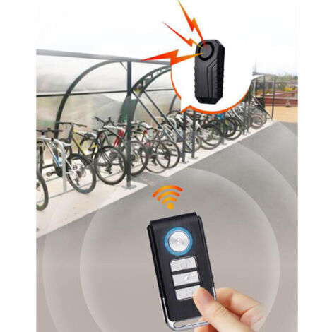 Alarme de télécommande de véhicule électrique de vélo, alarme antivol à induction sans fil, alarme de vibration noire à volume élevé (1/4)