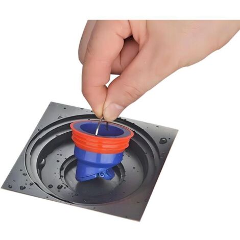 Bouchon de Vidange pour Baignoire en Silicone pour Cuisines, Salles de Bains et Blanchisseries 6 Pouces (Bleu