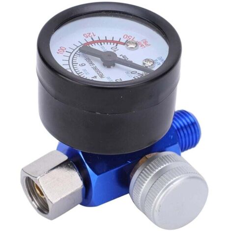 Accessoires pour outils pneumatiques avec manomètre pour pistolet à peinture 1/4 pouce, régulateur de pression d'air (1/4)