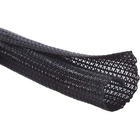 13mm-3m Gaine Câble Auto-Fermeture Manchon de Câble Cache Câble Range Câble Gestion des Câbles pour Ordinateur, Automobile - Noir (1/4)