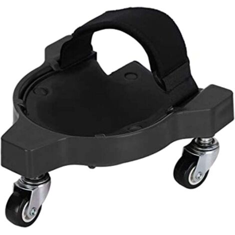 Genouillères résistantes avec 3 roulettes et coussinets en gel confortables, capacité de rotation à 360 degrés sans soulever du sol, idéal pour tout travail au sol noir-RAPANDA (1/3)