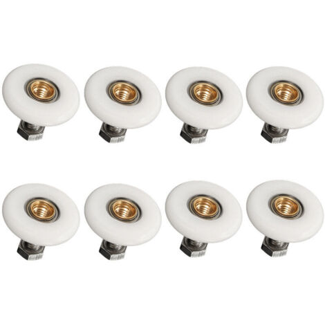 8x Roulette Porte Douche 19mm Rouleau Rempalcement Porte Douche pour Salle de Bain (1/4)
