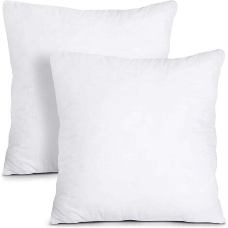 Coussins de Garnissage 45 x 45 cm (Lot de 2), Coussin à Recouvrir, Oreillers Intérieur, Rembourrage Coussins (Blanc) (1/4)