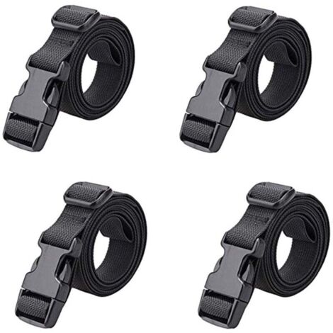 Boucle De Dégagement Rapide + Sangle – 2 M X 25 Mm – Noir – Pour Valise Ou Bagages – Uxcell