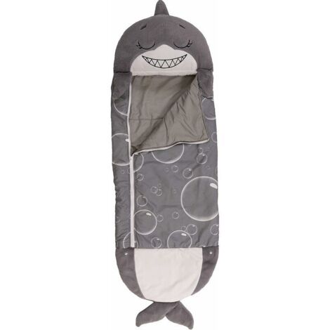 Oreiller pliant pour sac de couchage, 2 en 1, sac de couchage anti-coup de pied pour enfants, requin